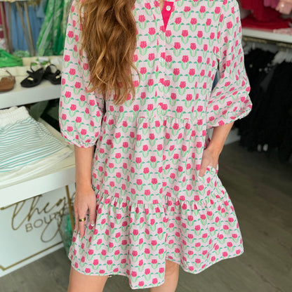 Riley Mini Dress (Pink)