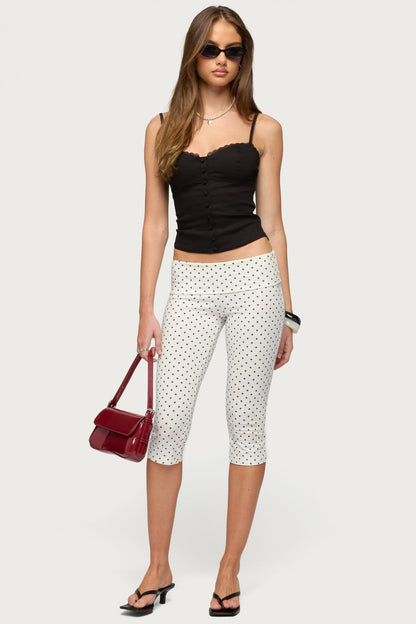 Helenna Button Front Lace Up Top