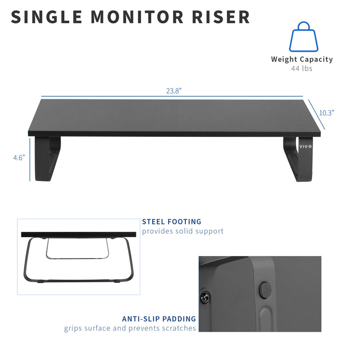 Elevate your monitor a couple of inches off your desktop for a more eye-level view.