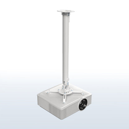 Projector with ceiling mount on a white background