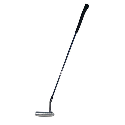 The BirdieBall Telescoping/Collapsing Travel Putter (Anser Style) features a metal head, black grip, and slim dark shaft, shown against a white background.