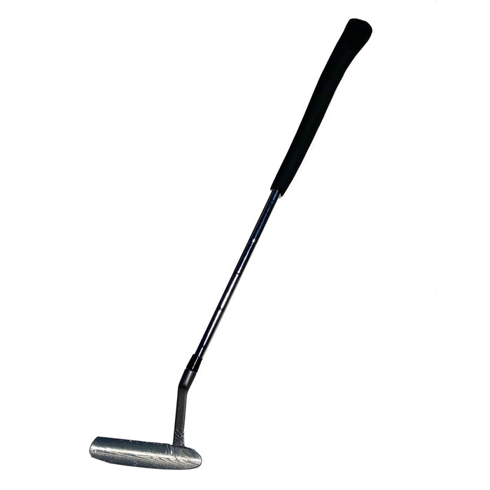 A BirdieBall Telescoping/Collapsing Travel Putter (Anser Style) with a straight shaft and black grip, shown on a white background.