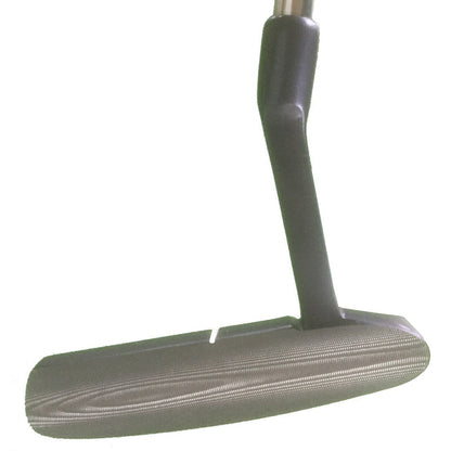 A close-up of the BirdieBall Telescoping/Collapsing Travel Putter (Anser Style) featuring a black shaft and metallic head, isolated on a white background.