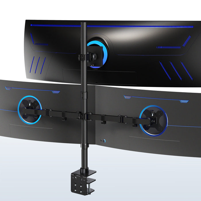 Triple monitor mount with height adjustment