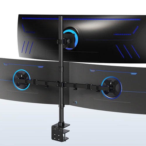 Triple monitor mount with height adjustment