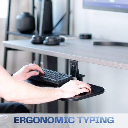 Under Desk Rotating Keyboard Tray