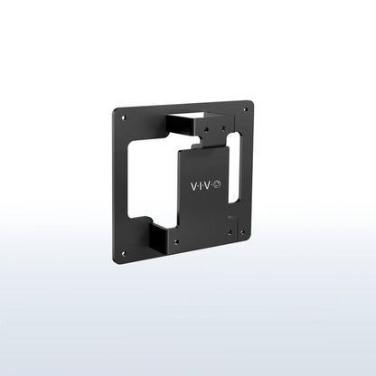 A black VESA adapter designed for a Samsung OLED G9 monitor.